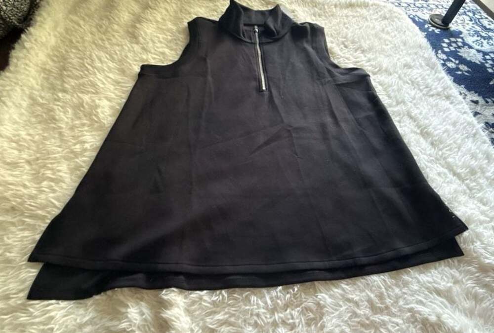 LIVI for Lane‎ Bryant Sleeveless Quarter Zip Top Black Size 18/20